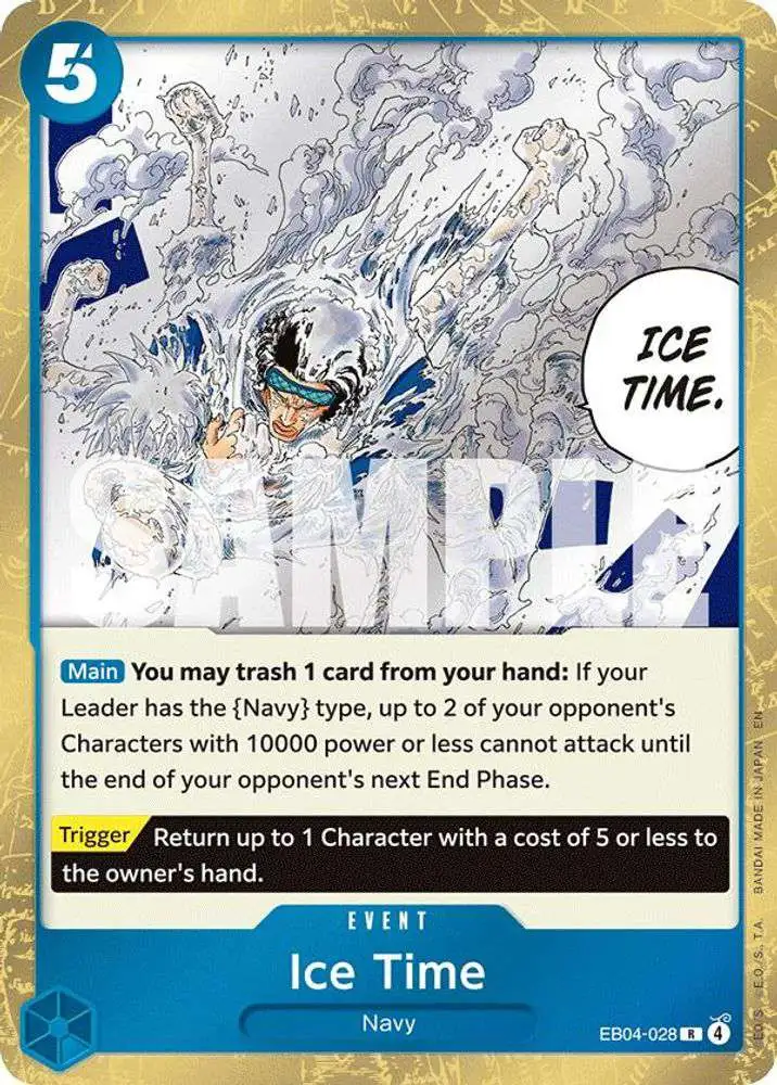 One Piece Trading Card Game The Azure Sea's Seven Rare Ice Time EB04-028