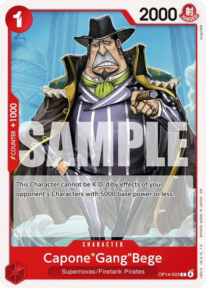 One Piece Trading Card Game The Azure Sea's Seven Common CaponeGangBege OP14-003