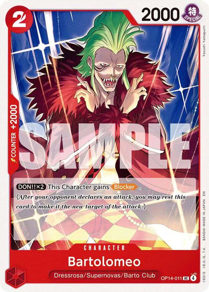 One Piece Trading Card Game The Azure Sea's Seven Uncommon Bartolomeo OP14-011