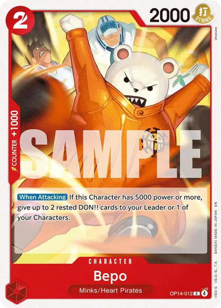One Piece Trading Card Game The Azure Sea's Seven Common Bepo OP14-012