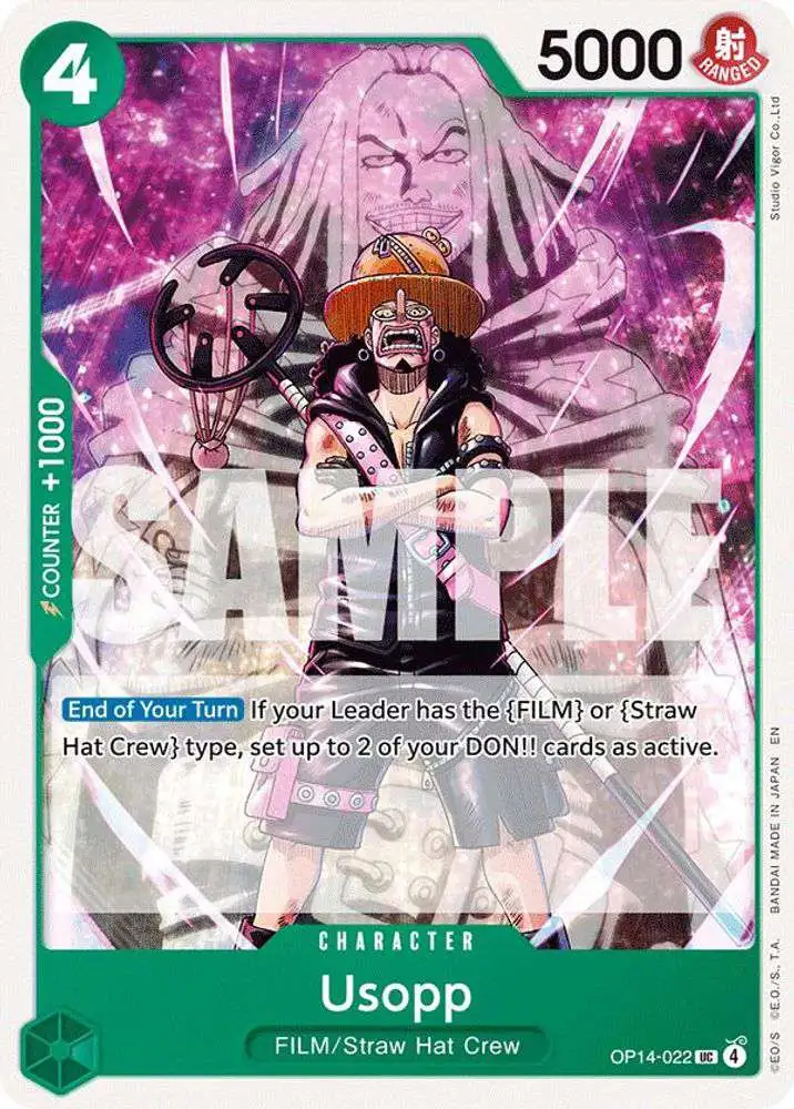 One Piece Trading Card Game The Azure Sea's Seven Uncommon Usopp OP14-022
