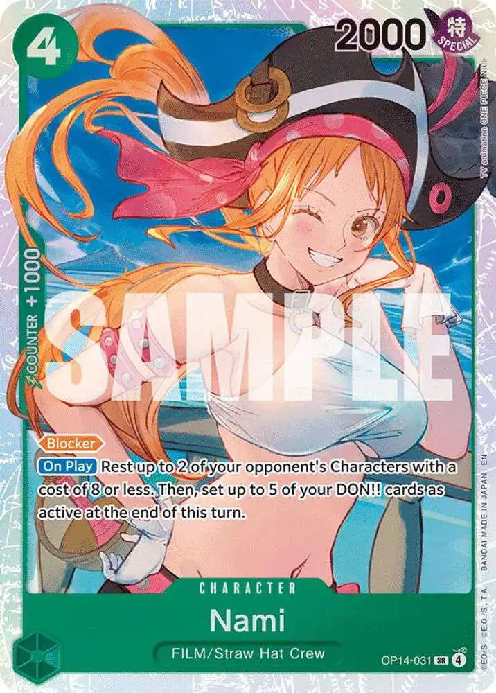 One Piece Trading Card Game The Azure Sea's Seven Super Rare Nami OP14-031