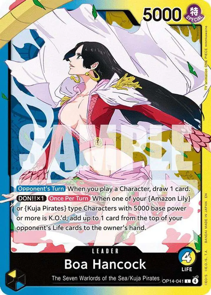 One Piece Trading Card Game The Azure Sea's Seven Leader Boa Hancock OP14-041