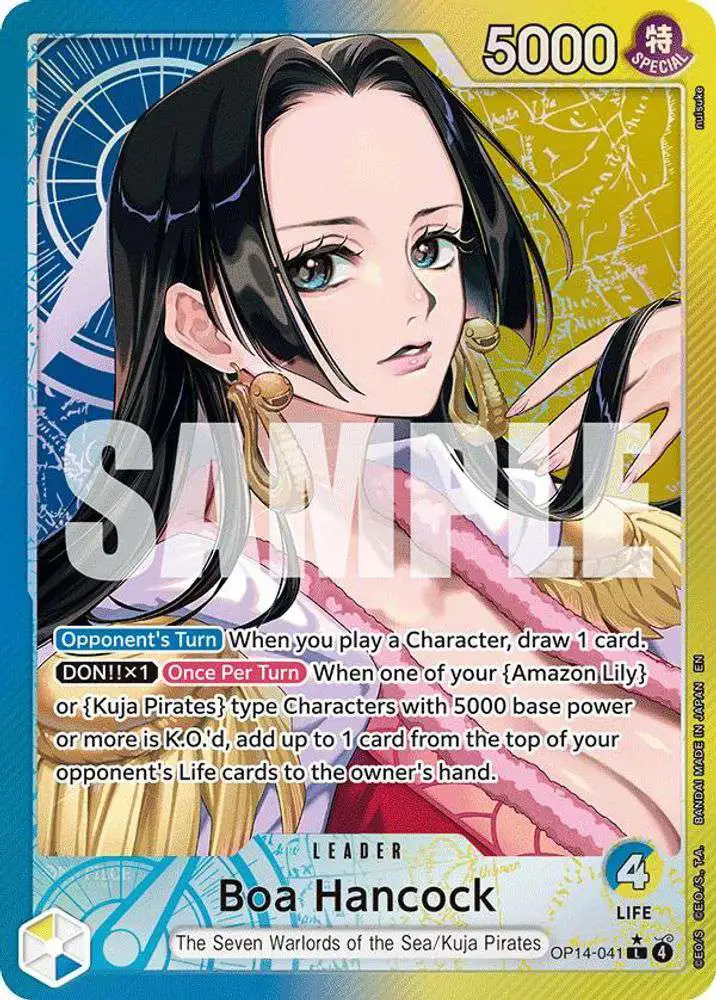 One Piece Trading Card Game The Azure Seas Seven Single Card Leader Boa Hancock OP14-041 Alternate Art - ToyWiz One Piece Trading Card Game The Azure Seas Seven Single Card Leader Boa Hancock OP14-041 Alternate Art - ToyWiz