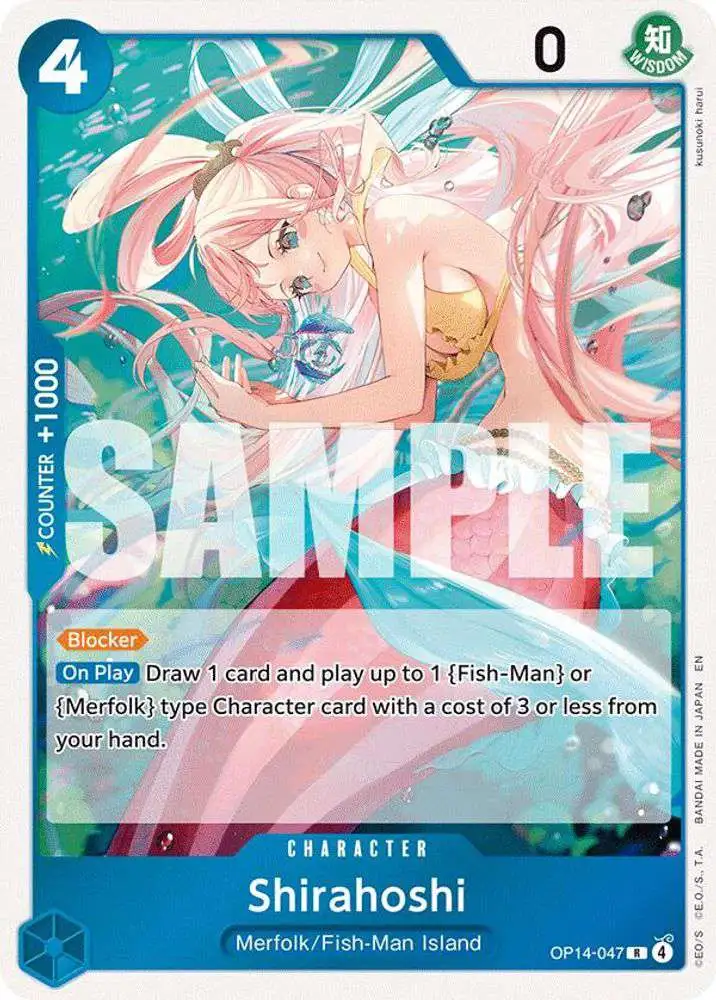 One Piece Trading Card Game The Azure Seas Seven Single Card Rare Shirahoshi OP14-047 - ToyWiz One Piece Trading Card Game The Azure Seas Seven Single Card Rare Shirahoshi OP14-047 - ToyWiz