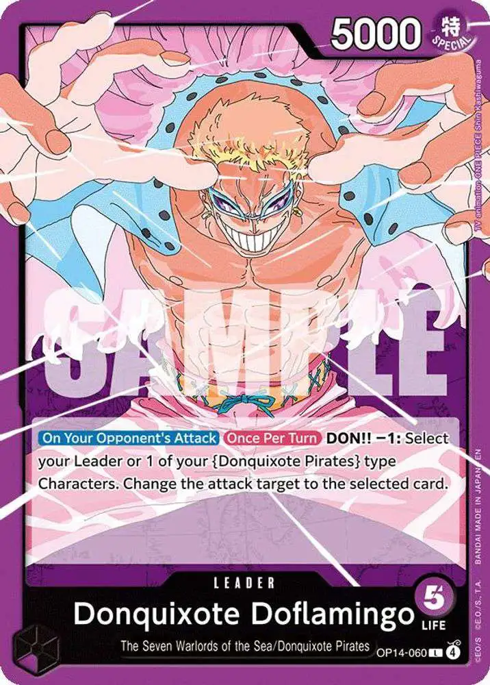 One Piece Trading Card Game The Azure Sea's Seven Leader Donquixote Doflamingo OP14-060 One Piece Trading Card Game The Azure Sea's Seven Leader Donquixote Doflamingo OP14-060