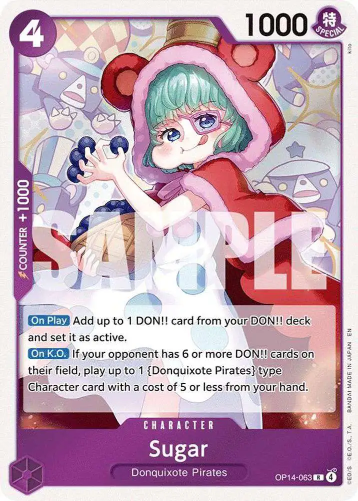 One Piece Trading Card Game The Azure Seas Seven Single Card Rare Sugar  OP14-063 - ToyWiz