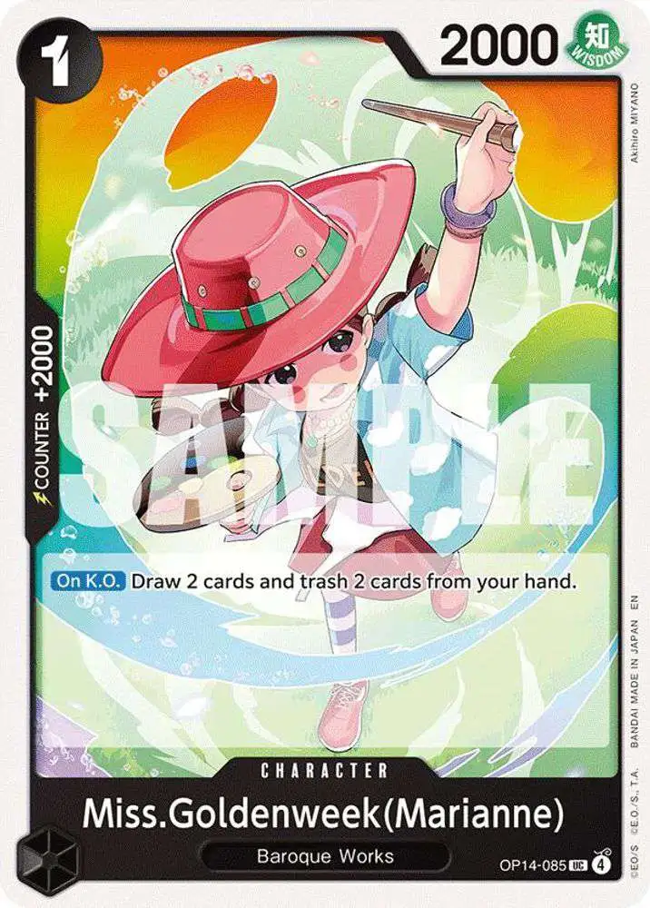 One Piece Trading Card Game The Azure Sea's Seven Uncommon Miss.Goldenweek OP14-085 [Marianne]