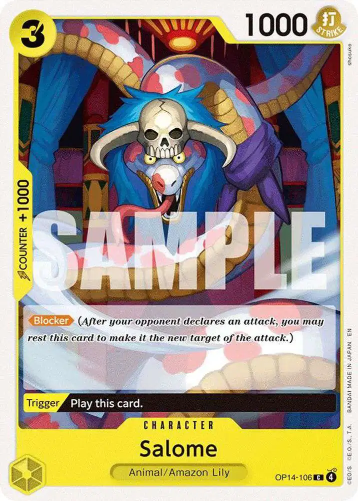 One Piece Trading Card Game The Azure Seas Seven Single Card Common Salome  OP14-106 - ToyWiz