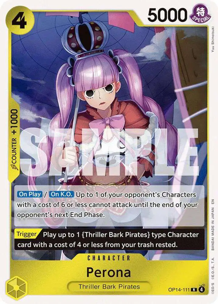 One Piece Trading Card Game The Azure Sea's Seven Rare Perona OP14-111