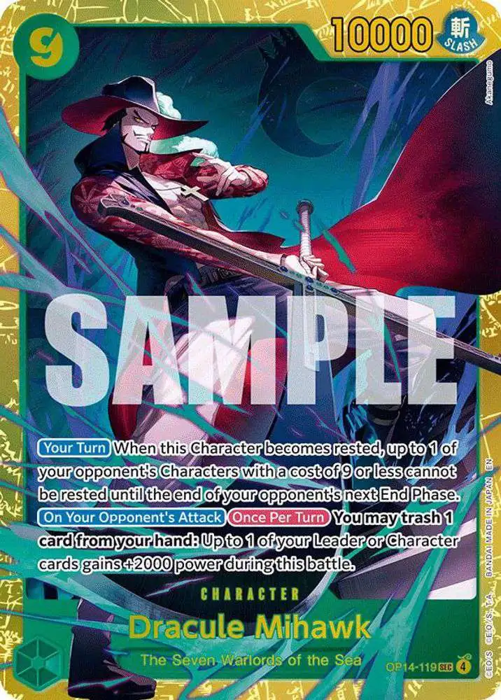ワンピース カードゲーム 2025 ONE PIECE DRACULE MIHAWK #119 One Piece Trading Card Game The Azure Seas Seven Single Card