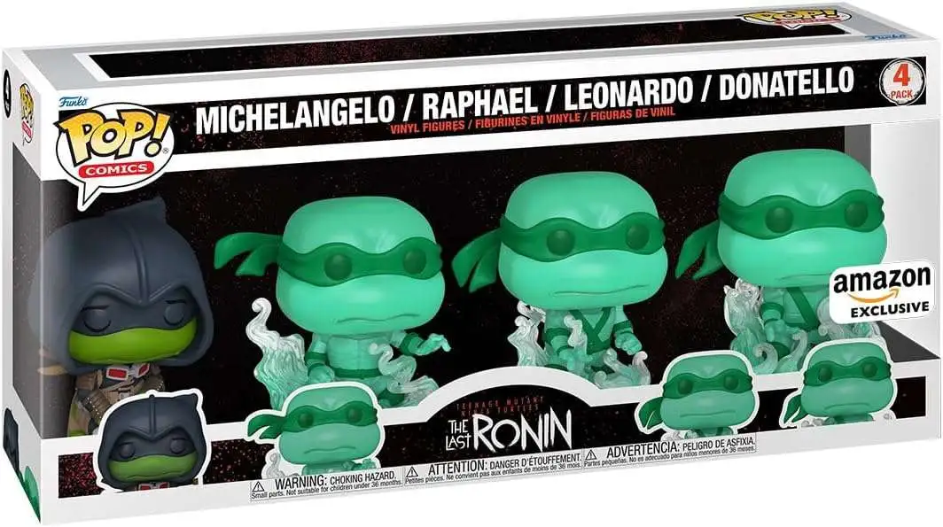 Funko Teenage Mutant Ninja Turtles The Last Ronin POP! Television Mikey (Last Ronin) Don, Raph & Leo Spirits Exclusive Vinyl Figure Set