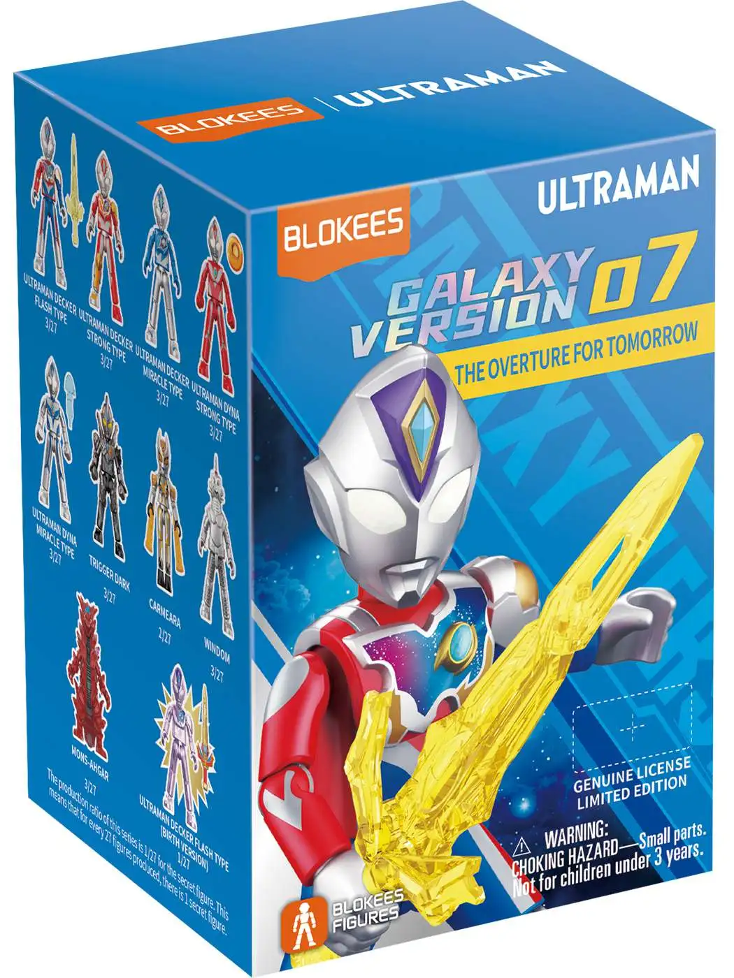 Blokees Ultraman Galaxy Wave 2 - Figura Mistery Box 9 Pezzi, 9.9cm Con 14 Punti Articolazione
