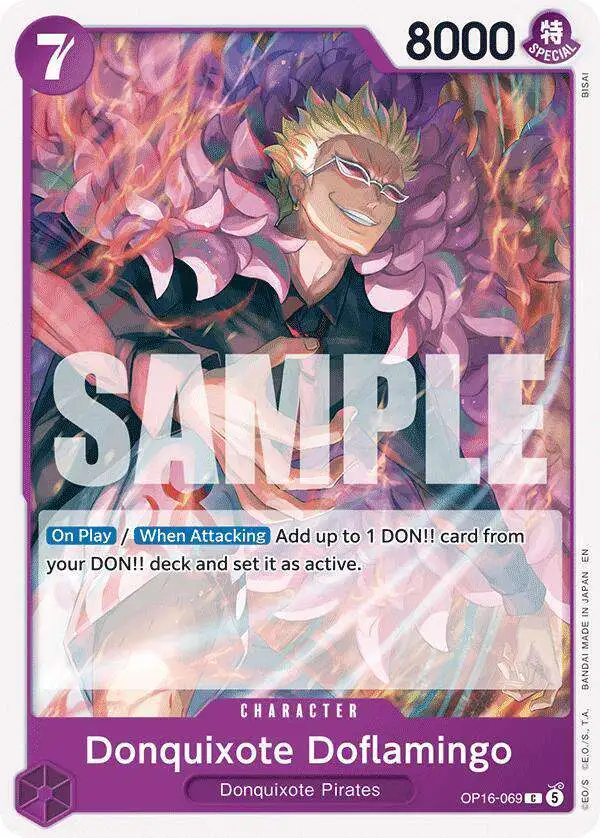 one piece tcg donquixote doflamingo starter deck Trading Card Game The Time of Battle Single Card Common OP16-069 this deck is built for those who seek victory at all costs Donquixote Doflamingo ST03-009 Prices |
