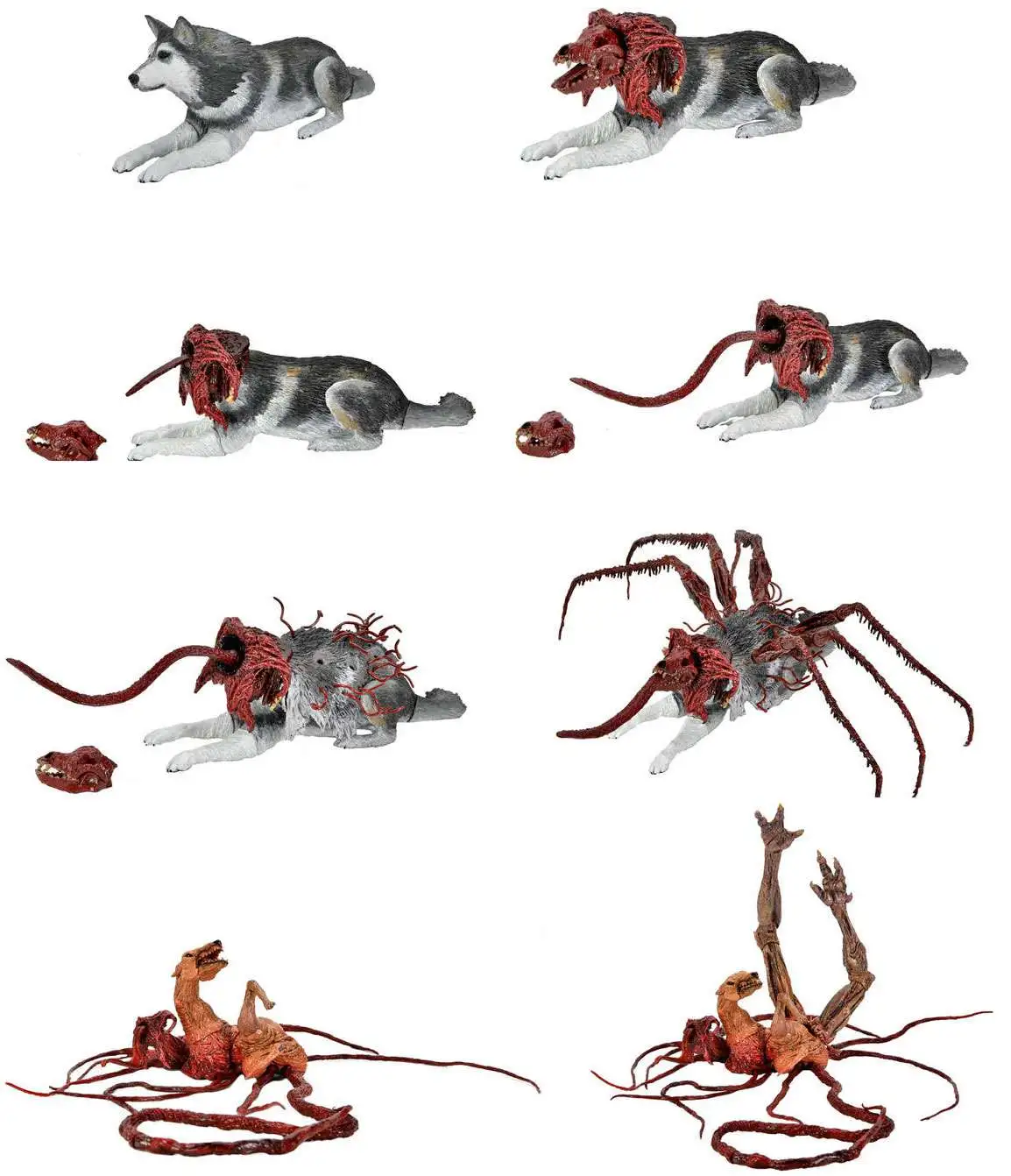 NECA The Thing Dog Creature Action Figure [Ultimate Deluxe Version, More Than 25 Interchangeable Pieces to Customize!, Damaged Package]