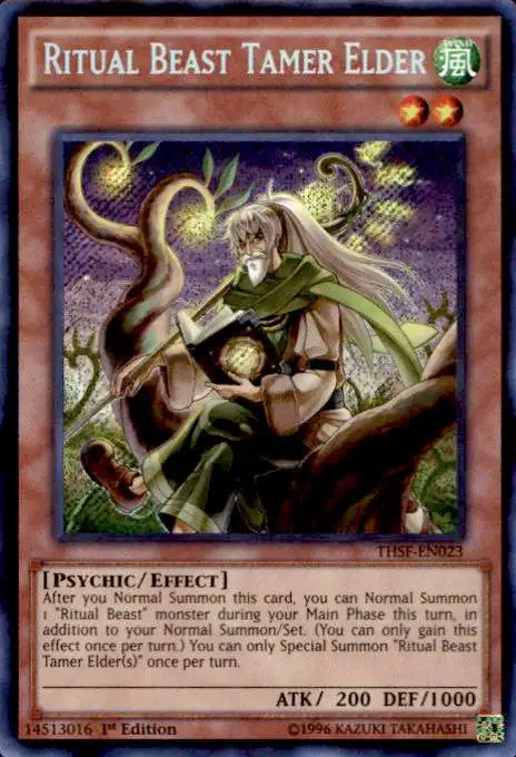 YuGiOh The Secret Forces Secret Rare Ritual Beast Tamer Elder THSF-EN023