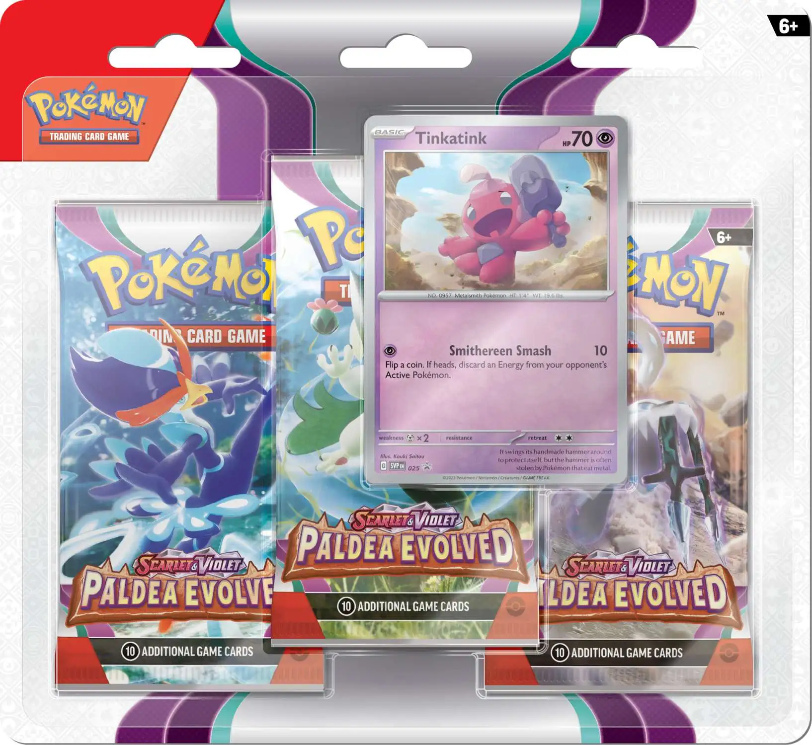 Pokemon Scarlet & Violet Paldea Evolved Tinkatink Special Edition [3 Booster Packs & 1 Foil Promo Card]