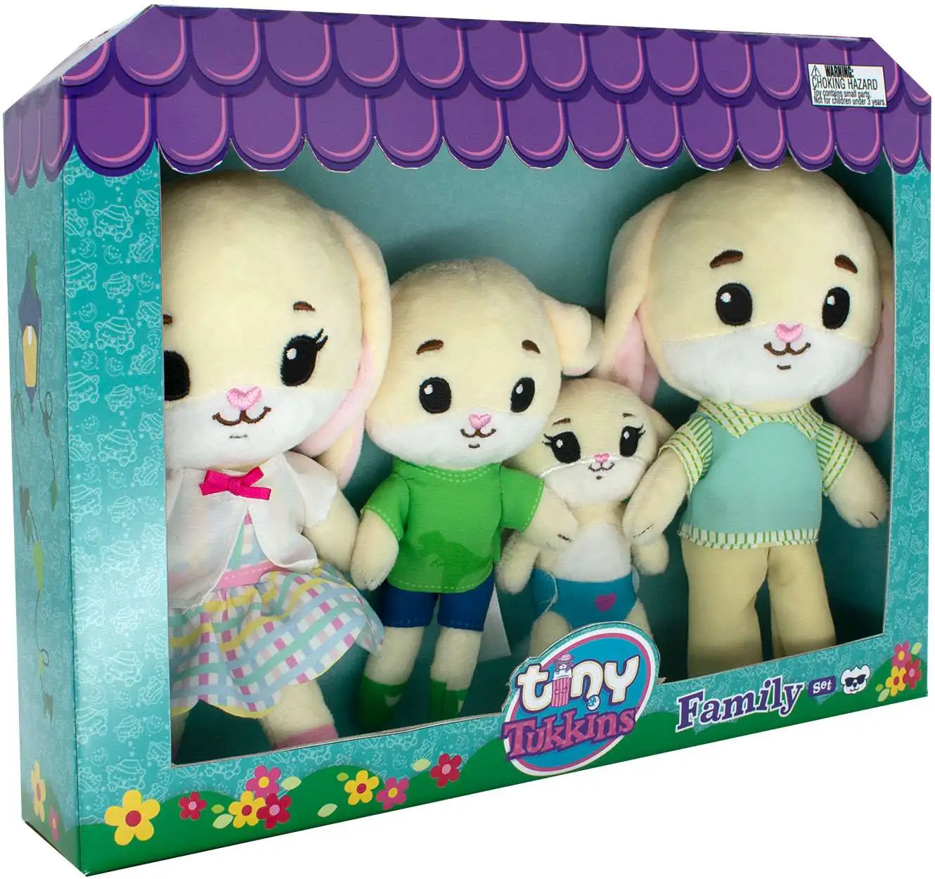 Tiny Tukkins Bunny Family 4-Pack Plush Set