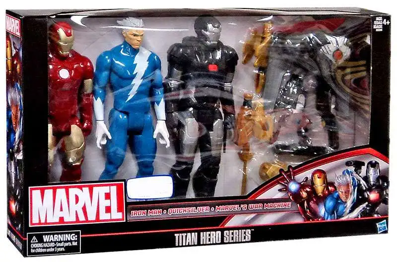 MARVEL Titan Hero Series 3 pack ~ Iron Man Quicksilver War Machine ~ 12" Figures 