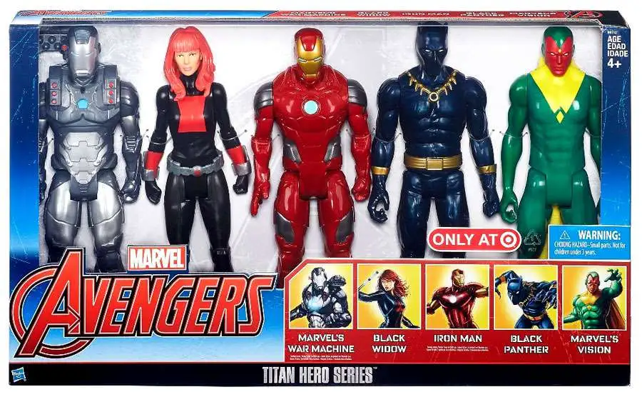 Marvel Avengers Titan Hero Series War Machine, Black Widow, Iron Man, Black  Panther Vision Exclusive 12 Action Figure Hasbro - ToyWiz