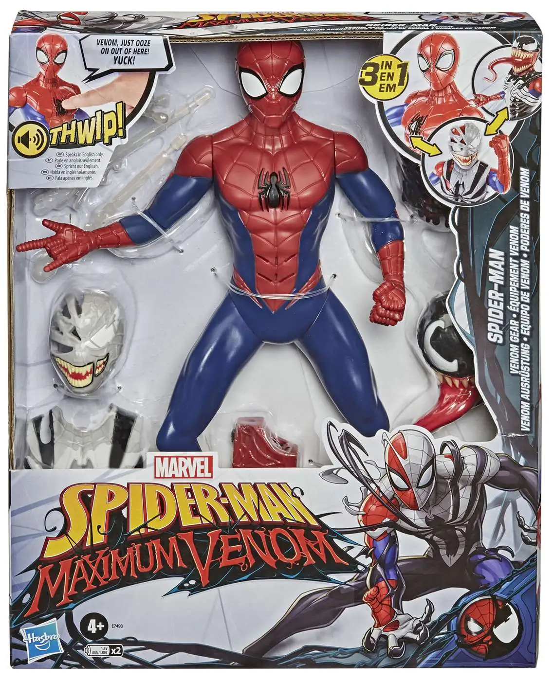 Marvel Spider-Man Maximum Venom Titan Hero Series Spider-Man Exclusive 12  Action Figure Venom Gear Hasbro - ToyWiz