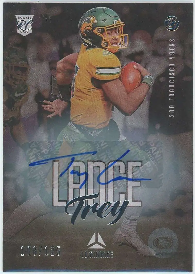 NFL 2021 Panini Luminance 106/125 Trey Lance #144 [Rookie Auto]