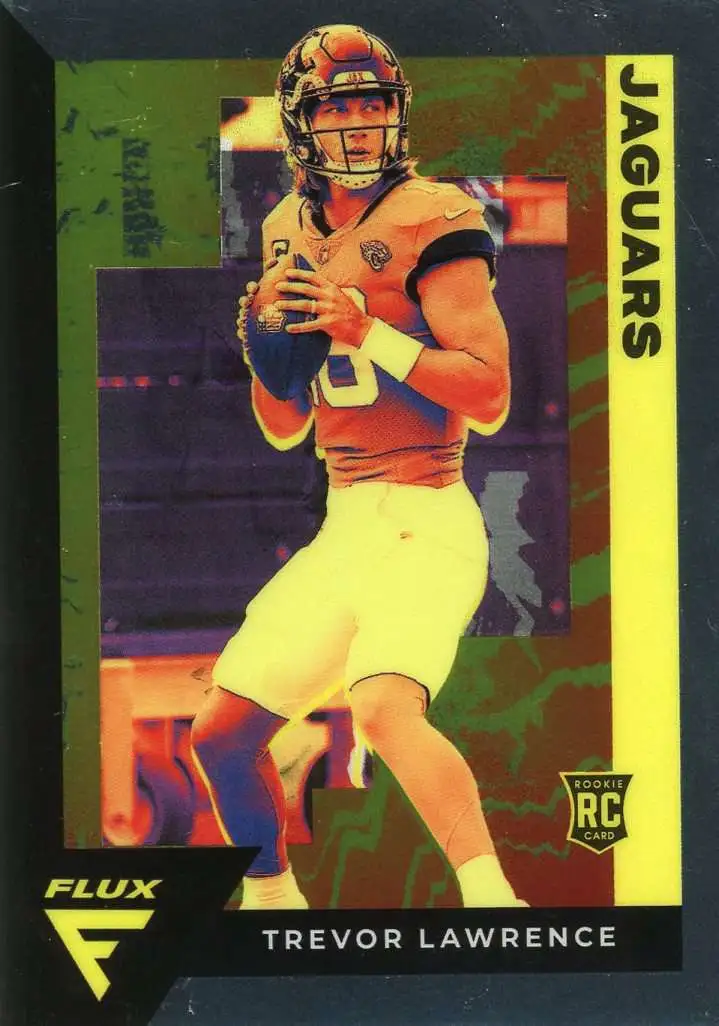 TREVOR LAWRENCE JACKSONVILLE JAGUARS ROOKIE CARD JERSEY #16 CLEMSON RC 2021  Leaf