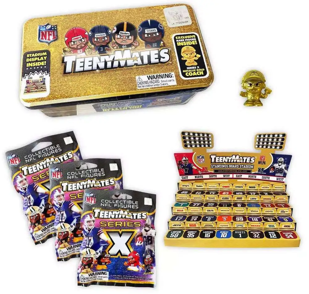 TeenyMates Collector Tin Set NFL Stadium Display Series 4 Party