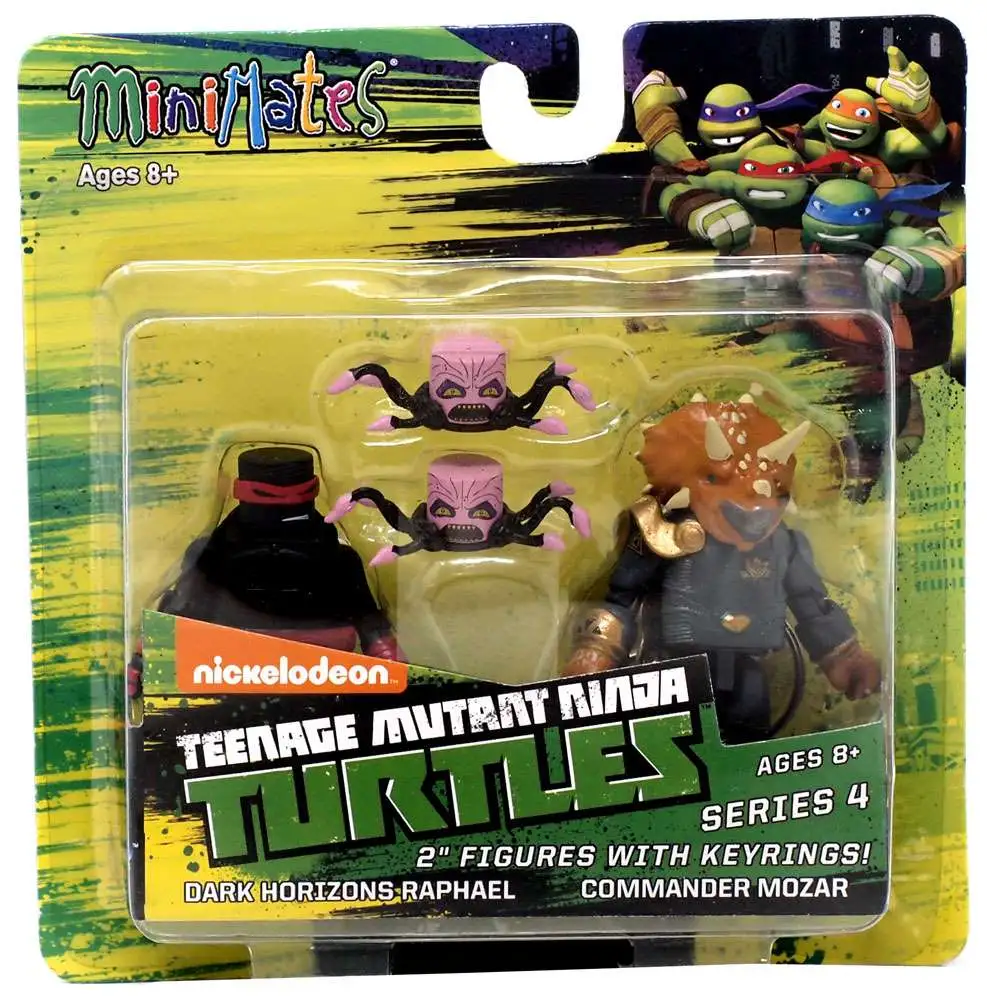 Teenage Mutant Ninja Turtles Nickelodeon Minimates Series 4 Dark Horizons Raphael & Commander Mozar 2-Inch Minimates Keychains