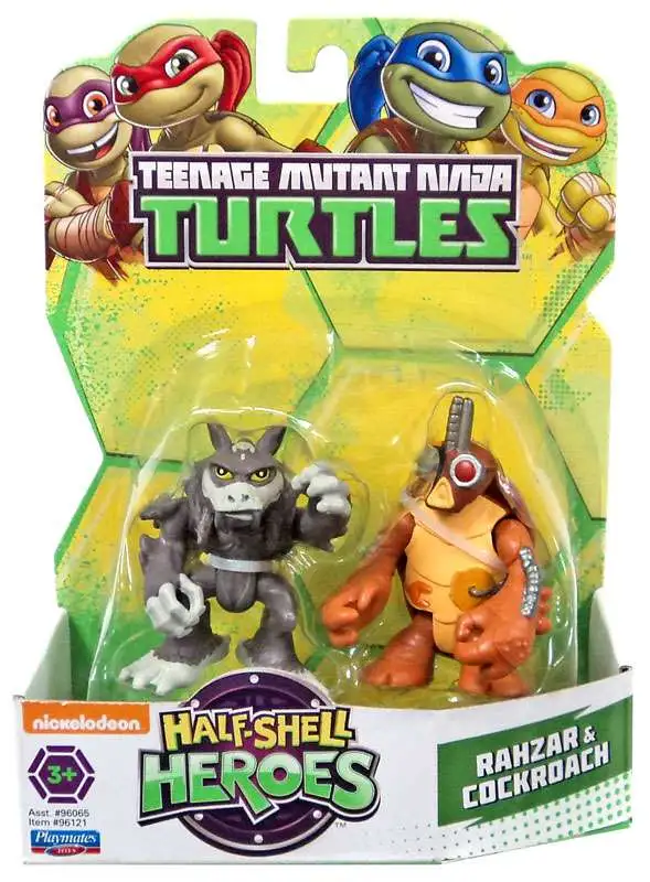 Teenage Mutant Ninja Turtles Tmnt Half Shell Heroes Rahzar Cockroach Action Figure 2 Pack
