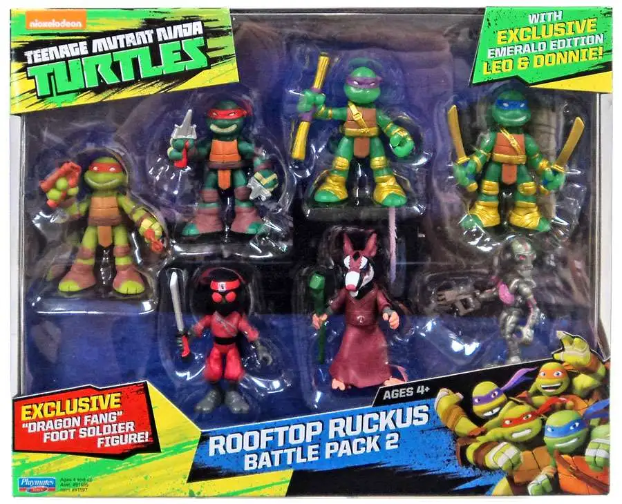 Lot 4PCS TMNT Rooftop Ruckus Teenage Mutant Ninja Turtles Splinter Leonardo toys 