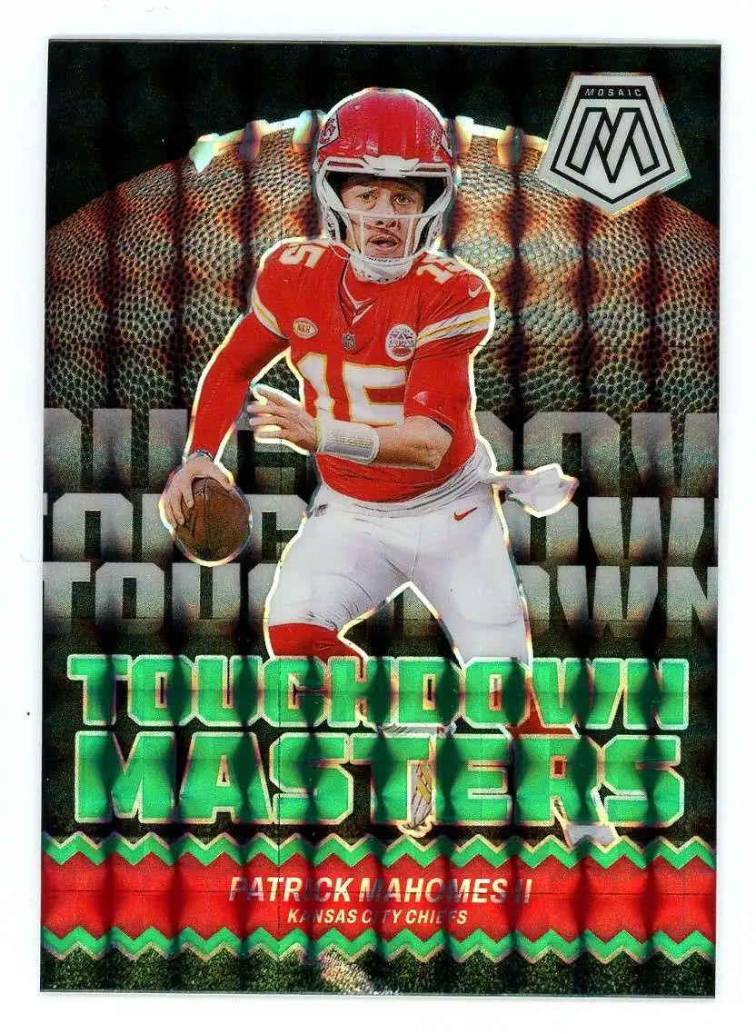 NFL 2024 Panini Mosaic Football Green Touchdown Masters Patrick Mahomes TM-PMS
