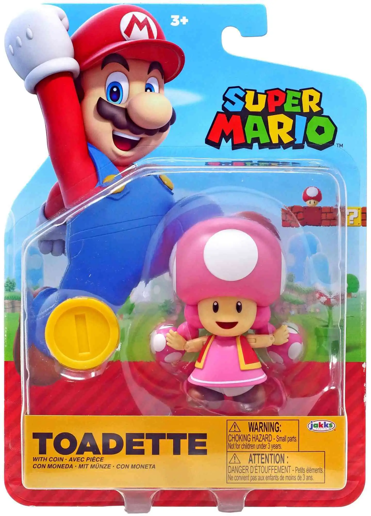World of Nintendo Super Mario Wave 43 Toadette Action Figure [with Coin]