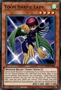 YuGiOh Toon Chaos Super Rare Toon Harpie Lady TOCH-EN002