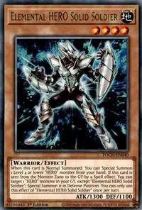 YuGiOh Toon Chaos Rare Elemental HERO Solid Soldier TOCH-EN040