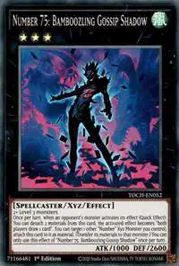 YuGiOh Toon Chaos Super Rare Number 75: Bamboozling Gossip Shadow TOCH-EN052