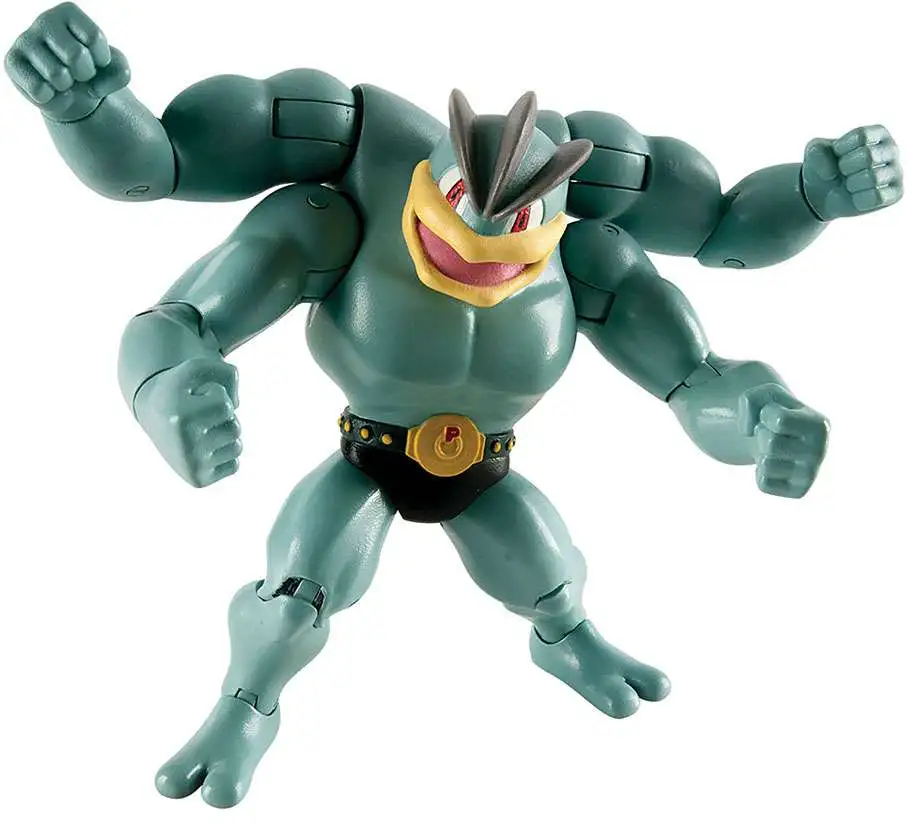 Boneco Pokémon Battle Feature Figure - Machamp 4,5 Jazwares em