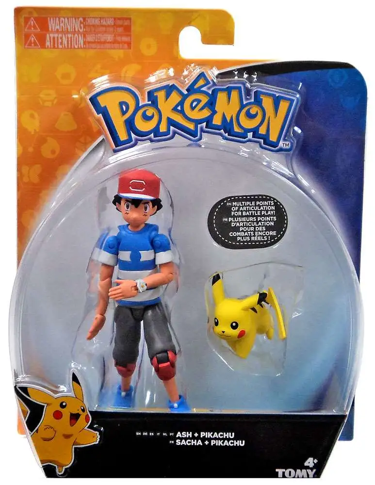 Pokemon Black & White Trainer Figures Ash with Pikachu Exclusive Action Figure