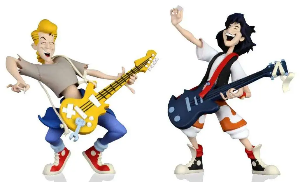 NECA Bill & Ted's Excellent Adventure Toony Classics Bill & Ted Action Figure 2-Pack