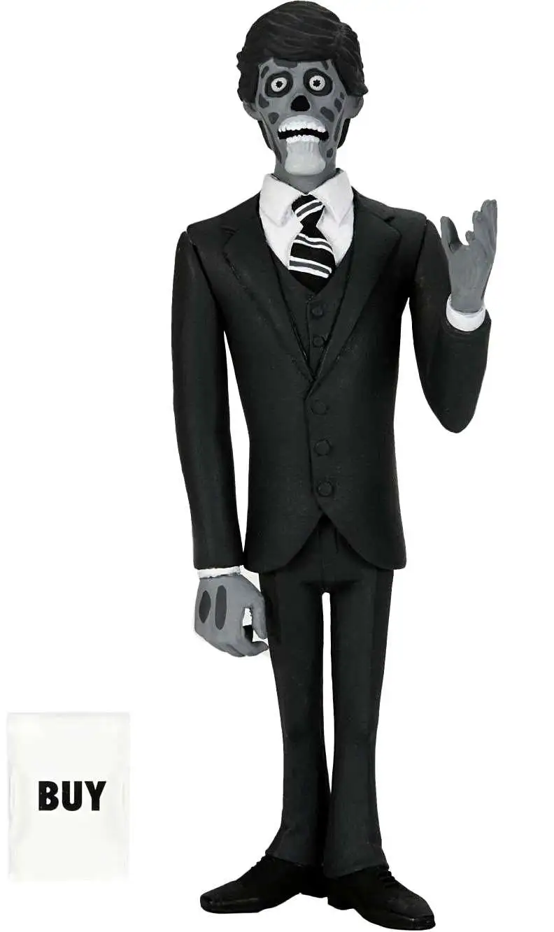 NECA They Live Toony Terrors SILVER SCREEN Edition Male Alien Action Figure