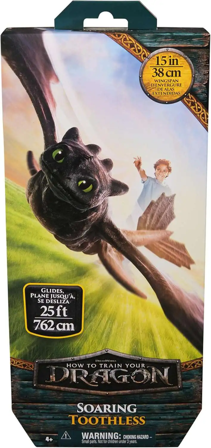 How to Train Your Dragon 2025 Movie Soaring Toothless 15-Inch Wingspan Glider [Glides Up To 25 Feet!]