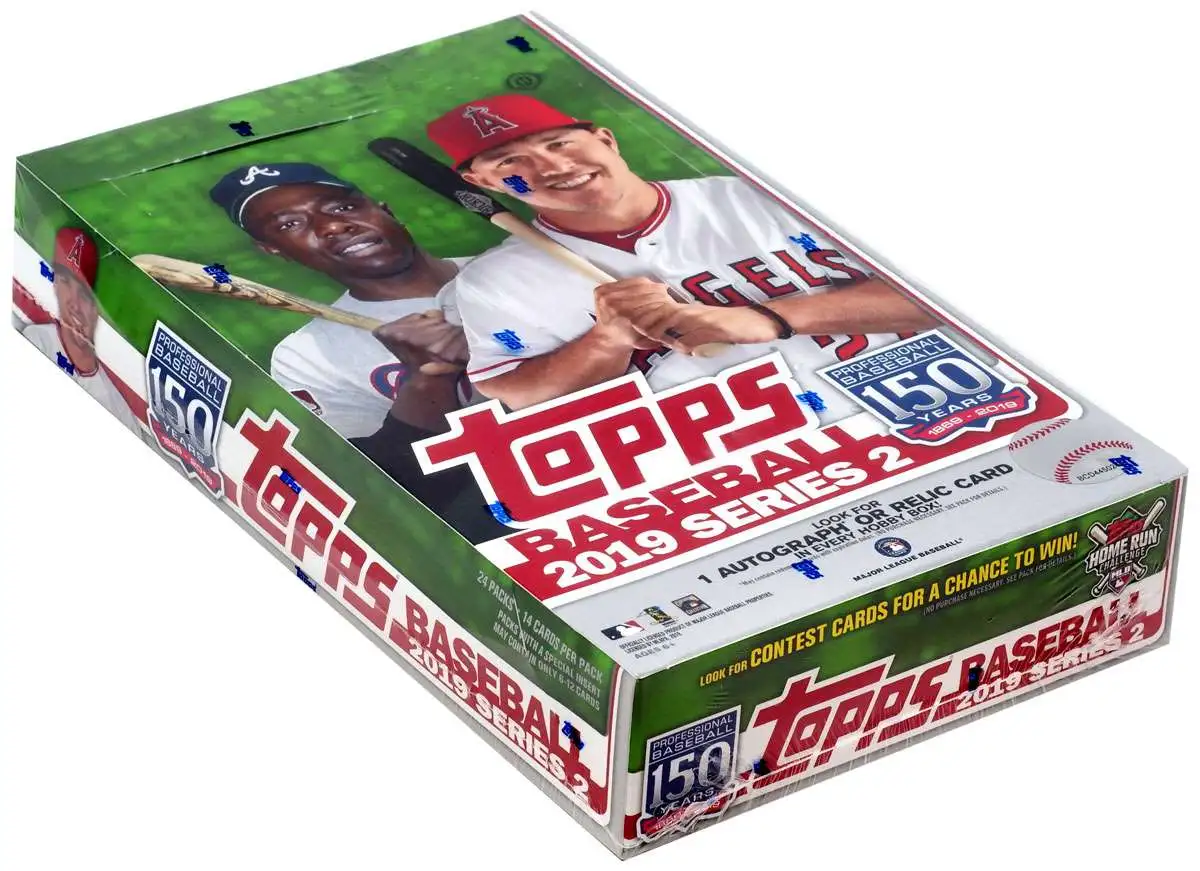 MLB Topps 2019 Series 2 Baseball Trading Card HOBBY Box [24 Packs, 1 Autograph OR Relic Card]