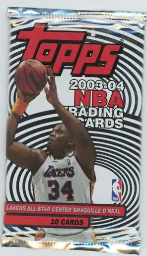 NBA Topps 2003-04 Basketball Trading Card RETAIL Pack [10 Cards]