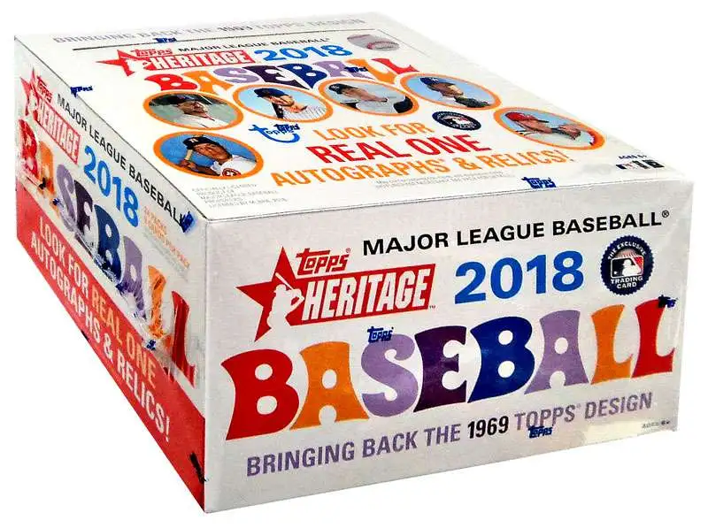 MLB Topps 2018 Heritage Baseball Trading Card RETAIL Box [24 Packs]