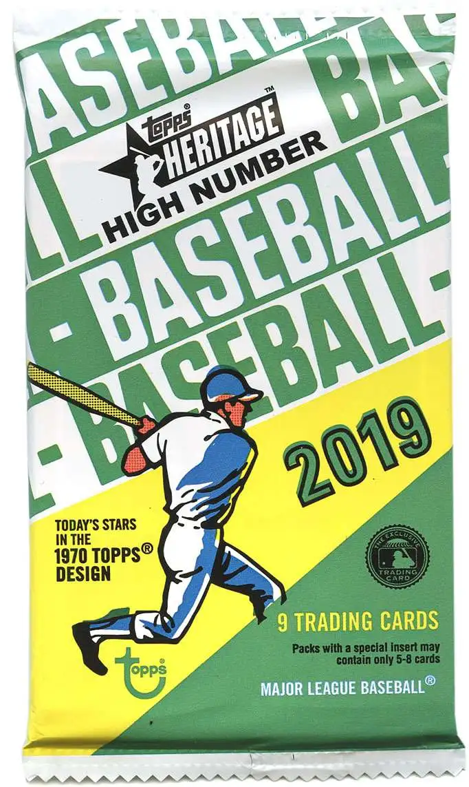 MLB Topps 2019 Heritage High Number Baseball Trading Card Pack [9 Cards]