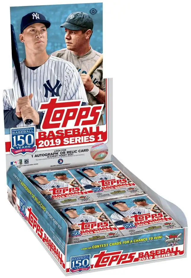 MLB Topps 2019 Series 1 Baseball Trading Card HOBBY Box 24 Packs - ToyWiz