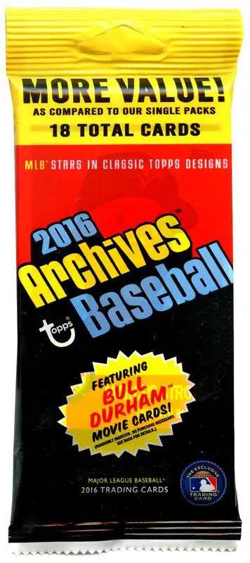 MLB Topps 2016 Archives Baseball Trading Card VALUE Pack [18 Cards]