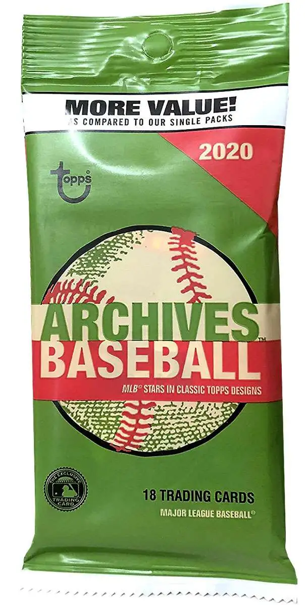 MLB Topps 2020 Archives Baseball Trading Card VALUE Pack [18 Cards]