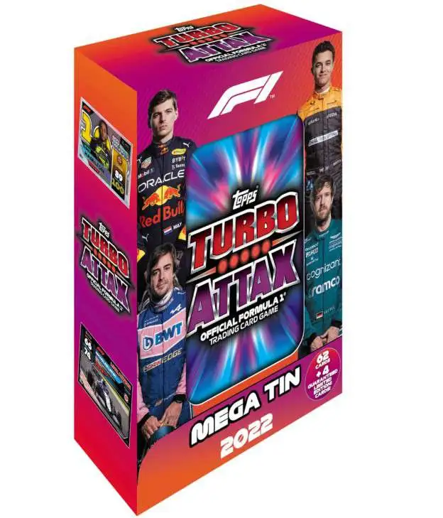 Formula 1 Turbo Attax 2022 Racing BLUE STARBURST Trading Card Mega Tin [Future Legends]