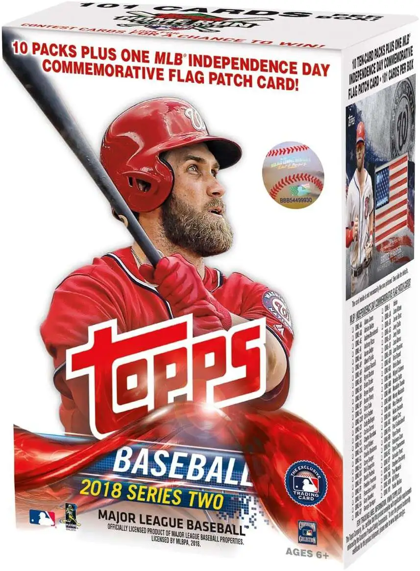 MLB Topps 2018 Series 2 Baseball Trading Card BLASTER Box 10